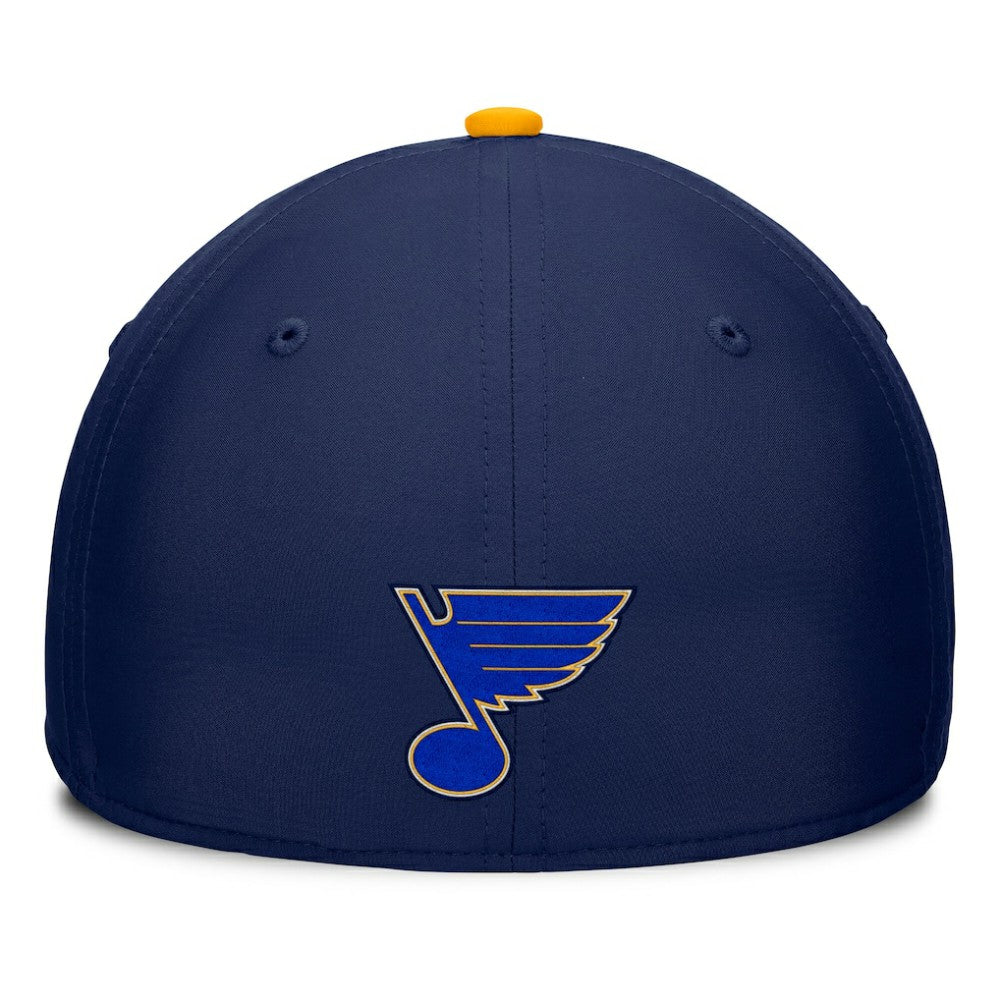 NHL Navy/Gold St. Louis Blues Fanatics Authentic Pro Rink Team Code Flex Hat