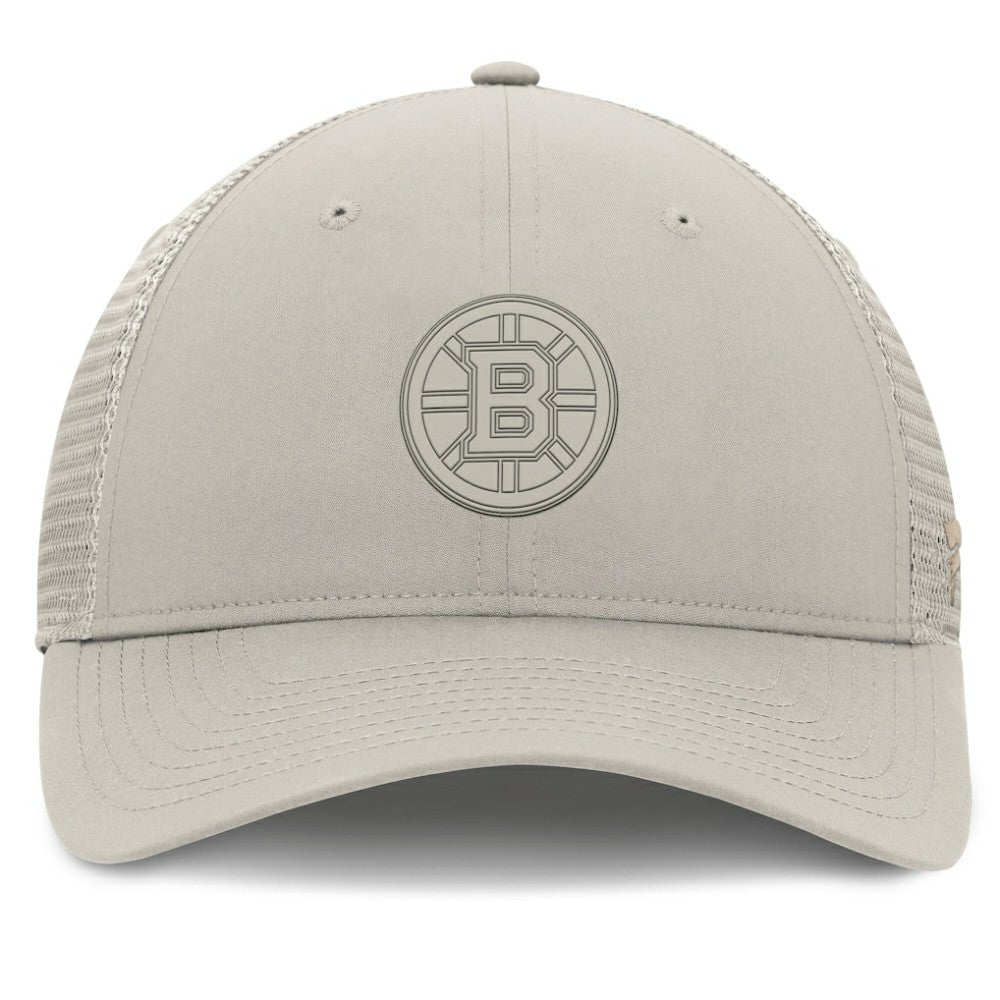 NHL Tan Boston Bruins Fanatics Women's Authentic Pro Road Trucker Adjustable Hat