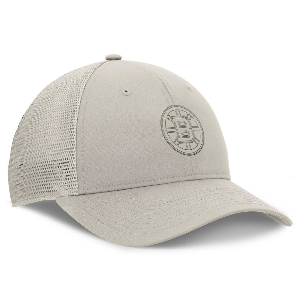 NHL Tan Boston Bruins Fanatics Women's Authentic Pro Road Trucker Adjustable Hat