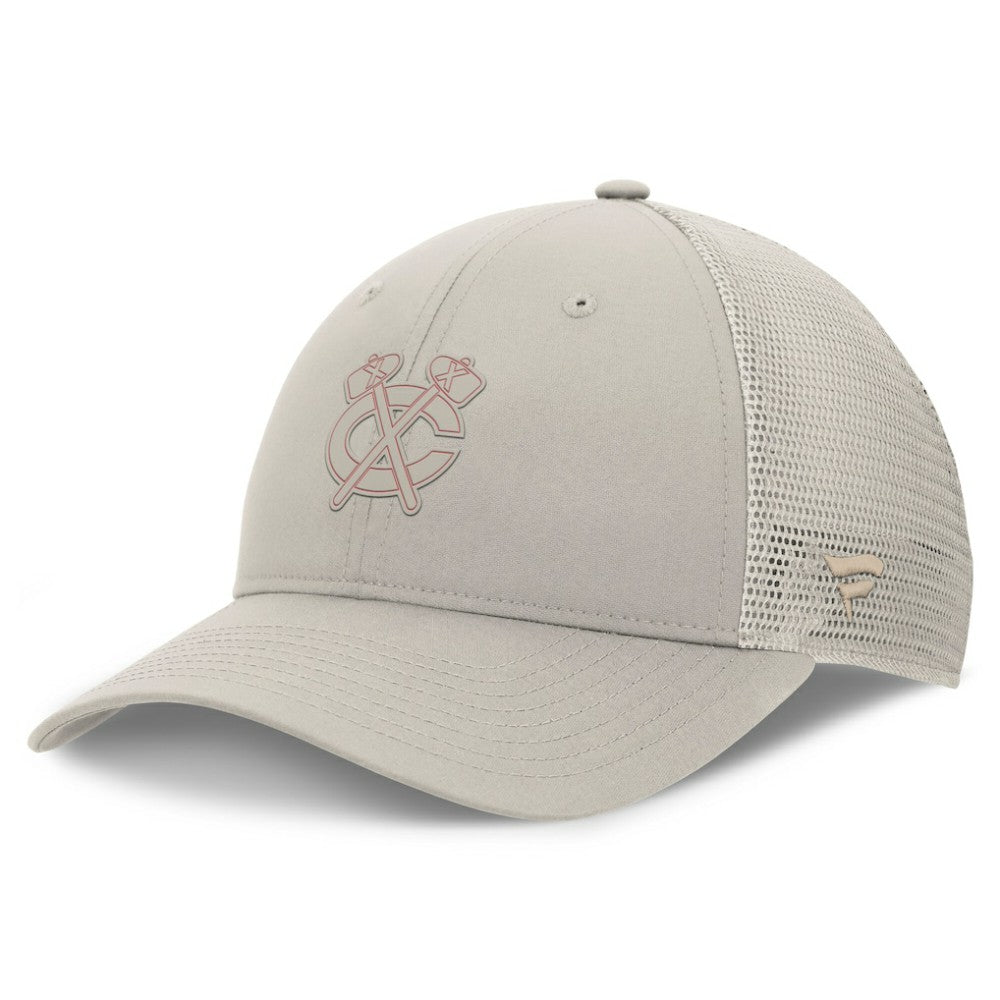 NHL Tan Chicago Blackhawks Fanatics Women's Authentic Pro Road Trucker Adjustable Hat