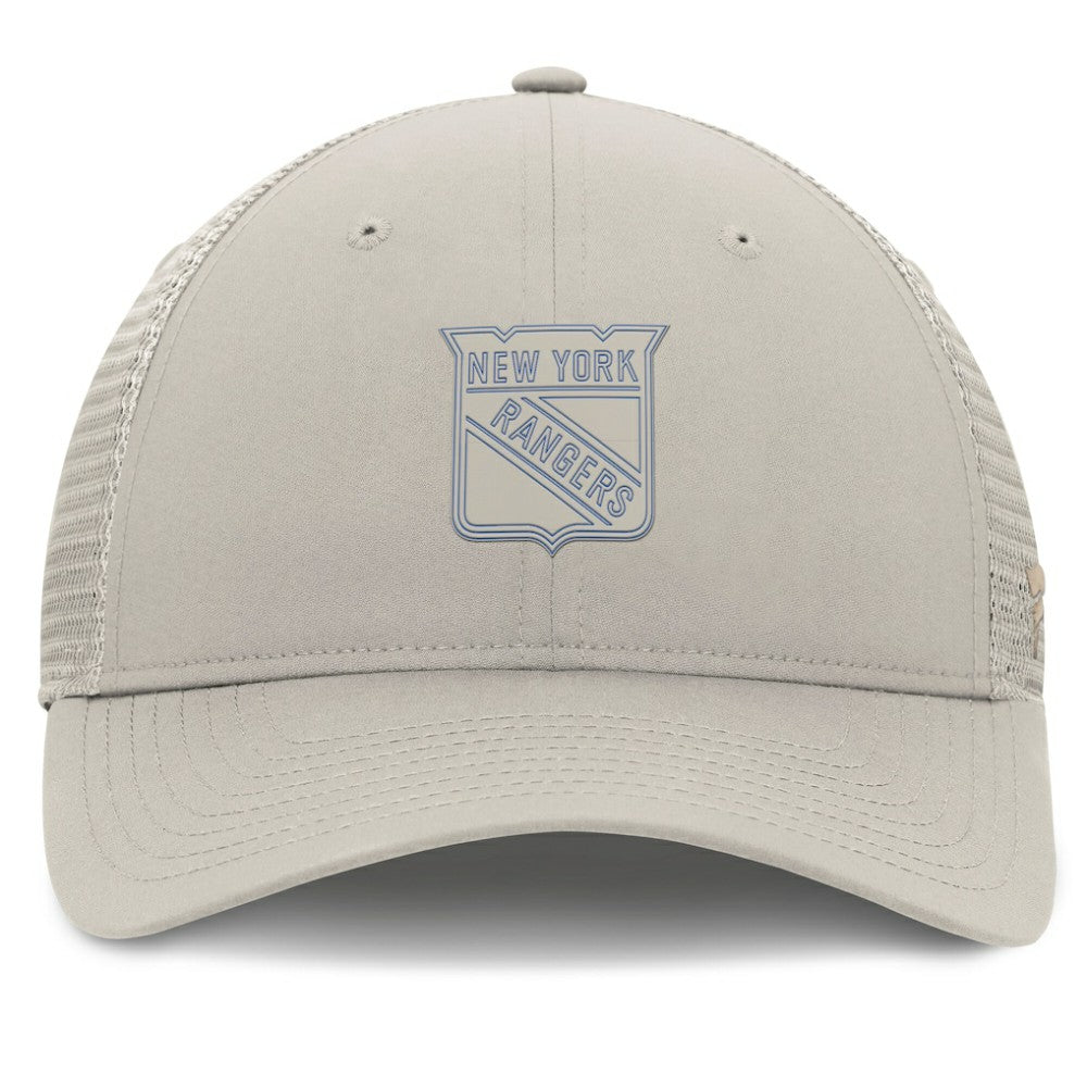 NHL Tan New York Rangers Fanatics Women's Authentic Pro Road Trucker Adjustable Hat