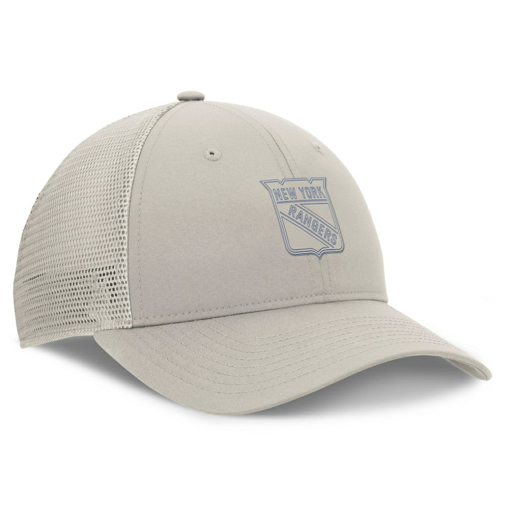 NHL Tan New York Rangers Fanatics Women's Authentic Pro Road Trucker Adjustable Hat