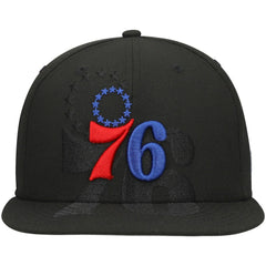 NBA Philadelphia 76ers Blackout Shadow Logo 59FIFTY Fitted Hat