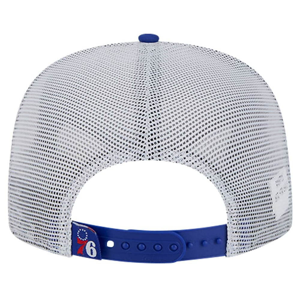 NBA Philadelphia 76ers Puff Print Team Code A-Frame 9FIFTY Trucker Snapback Hat