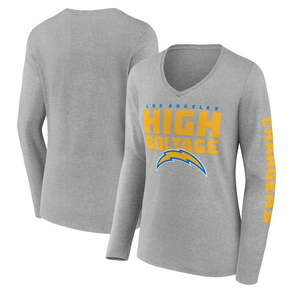 Hometown Sweep Long Sleeve V-Neck T-Shirt - Los Angeles Chargers