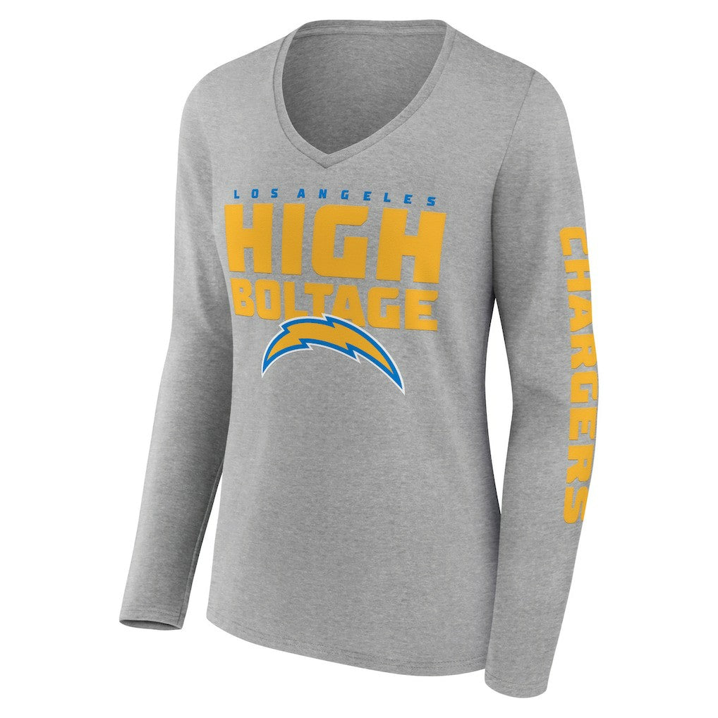 Hometown Sweep Long Sleeve V-Neck T-Shirt - Los Angeles Chargers