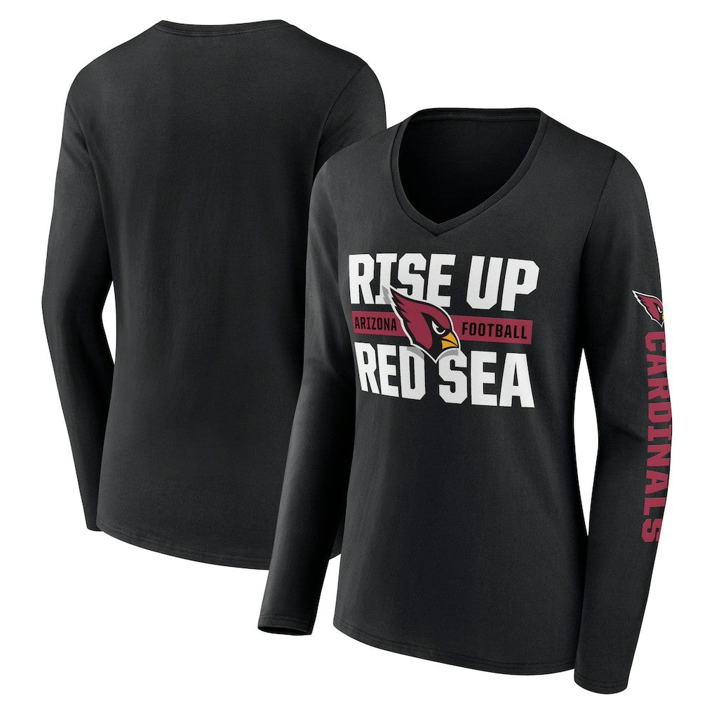 Hometown Sweep Long Sleeve V-Neck T-Shirt - Arizona Cardinals