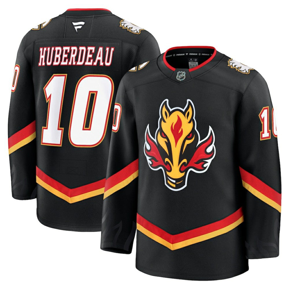 NHL Black Jonathan Huberdeau Calgary Flames Fanatics Alternate Premium Jersey