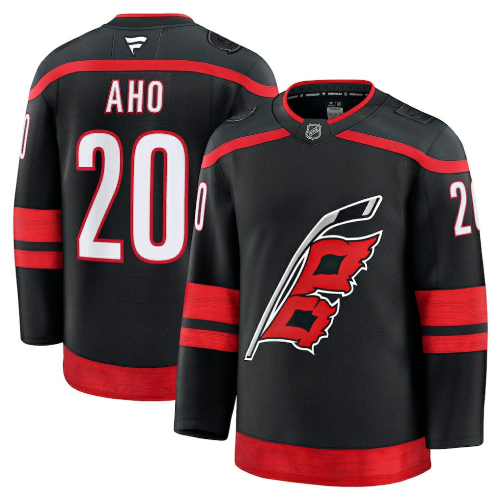 NHL Black Sebastian Aho Carolina Hurricanes Fanatics Home Premium Jersey