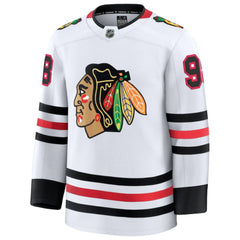 NHL White Connor Bedard Chicago Blackhawks Fanatics Away Premium Jersey