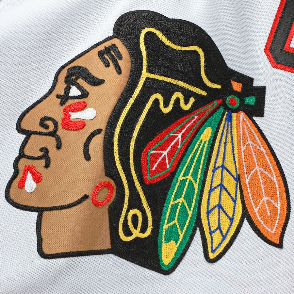 NHL White Connor Bedard Chicago Blackhawks Fanatics Away Premium Jersey