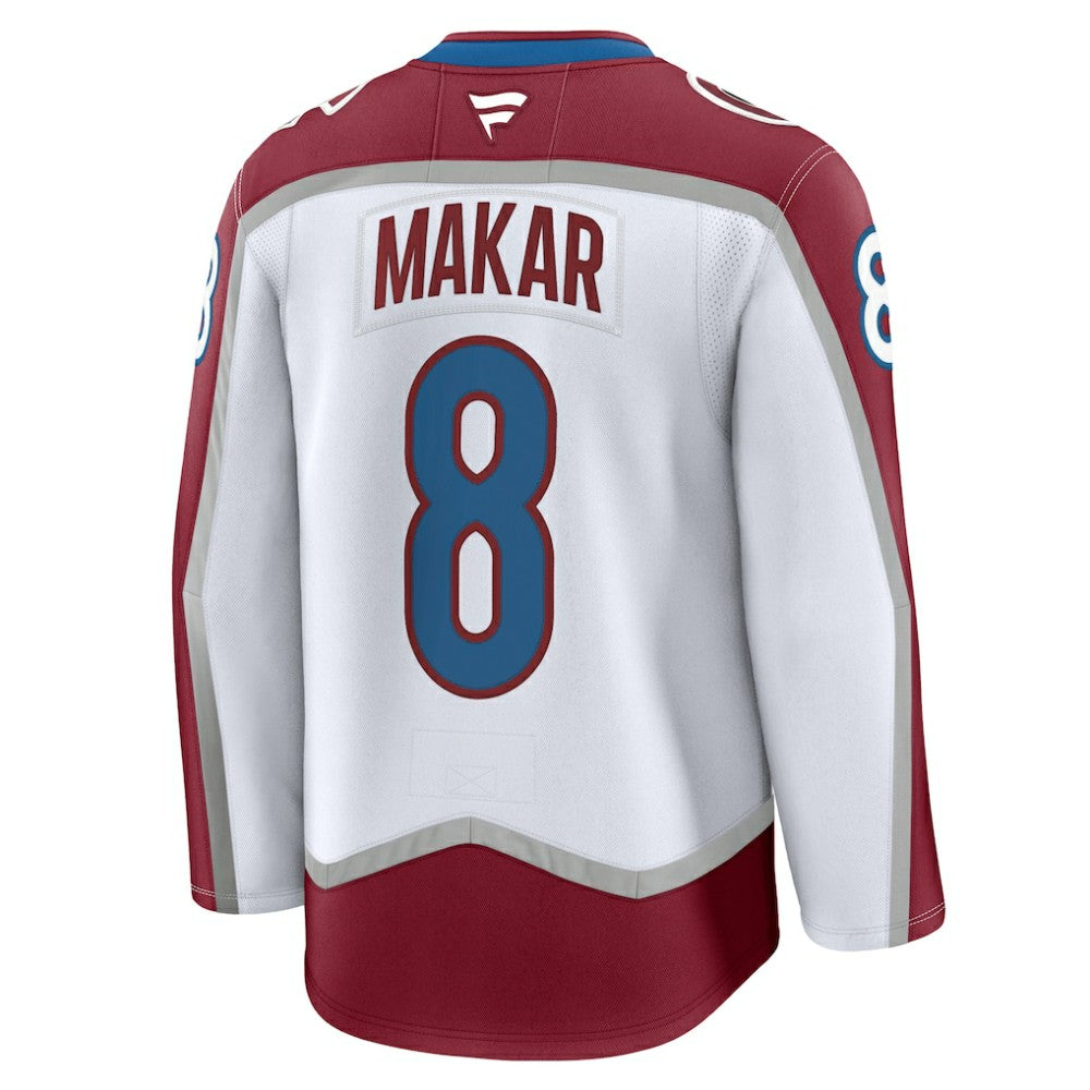 NHL White Cale Makar Colorado Avalanche Fanatics Away Premium Jersey