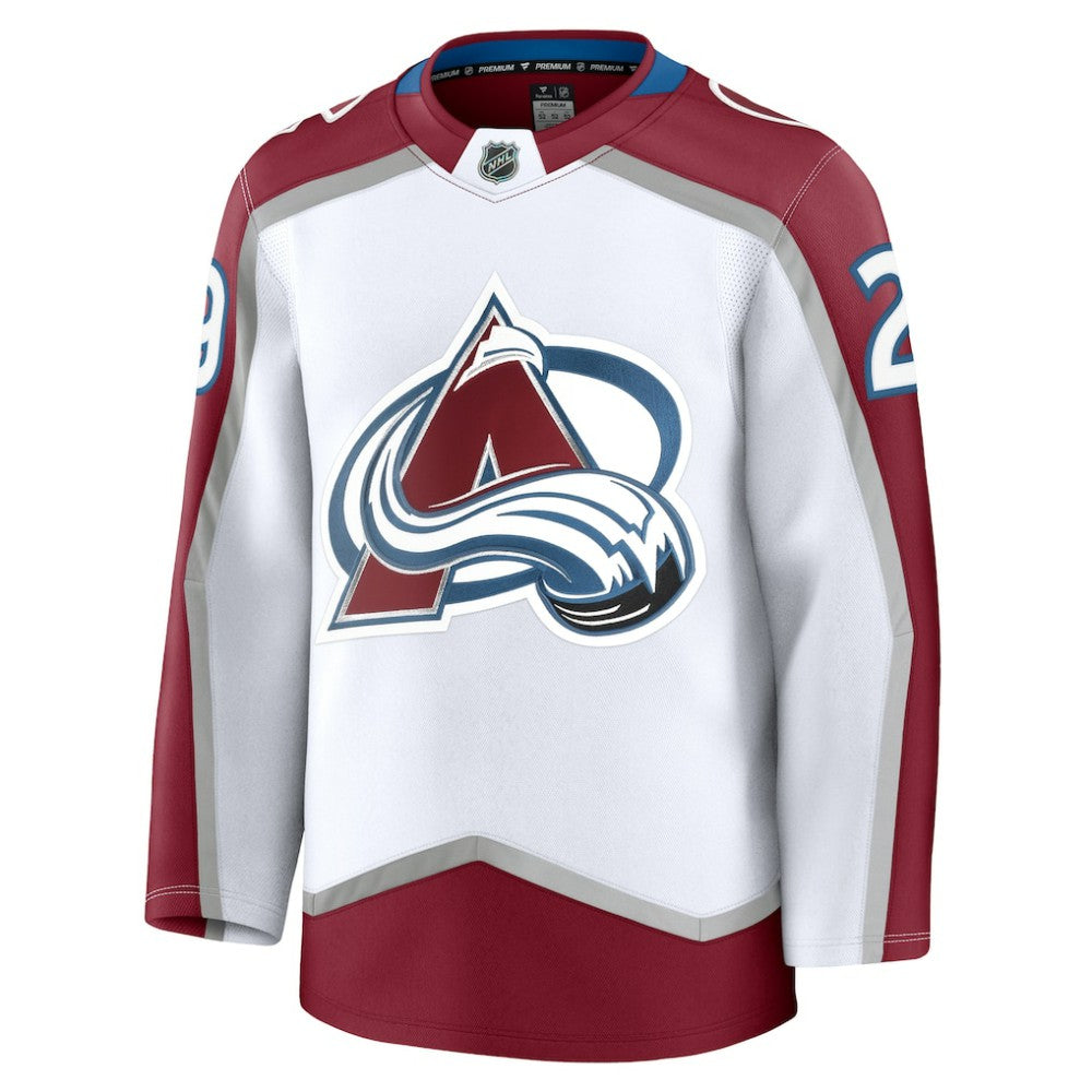 NHL White Nathan MacKinnon Colorado Avalanche Fanatics Away Premium Jersey