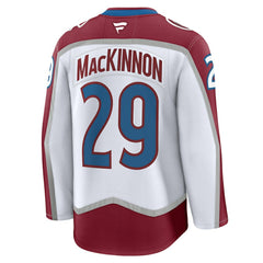 NHL White Nathan MacKinnon Colorado Avalanche Fanatics Away Premium Jersey