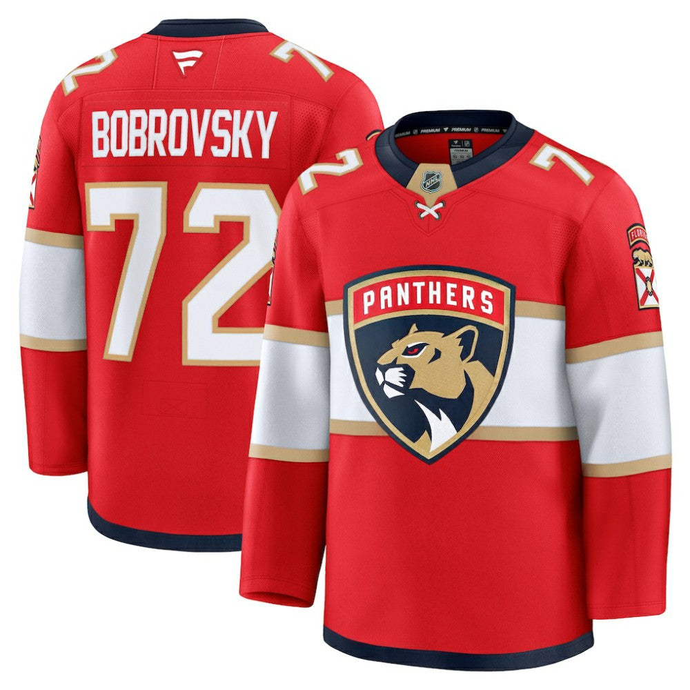 NHL Red Sergei Bobrovsky Florida Panthers Fanatics Premium Jersey