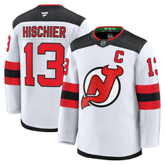NHL White Nico Hischier New Jersey Devils Fanatics Away Premium Jersey