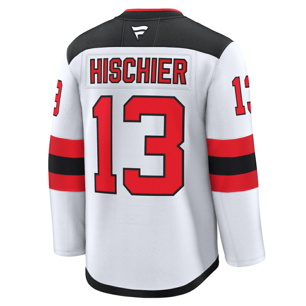 NHL White Nico Hischier New Jersey Devils Fanatics Away Premium Jersey