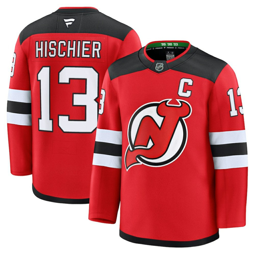 NHL Red Nico Hischier New Jersey Devils Fanatics Home Premium Jersey
