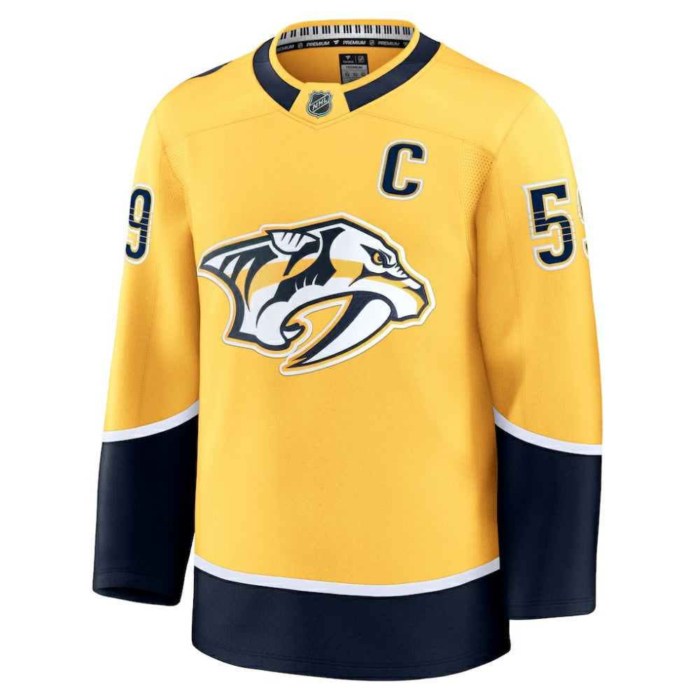 NHL Yellow Roman Josi Nashville Predators Fanatics Home Premium Jersey