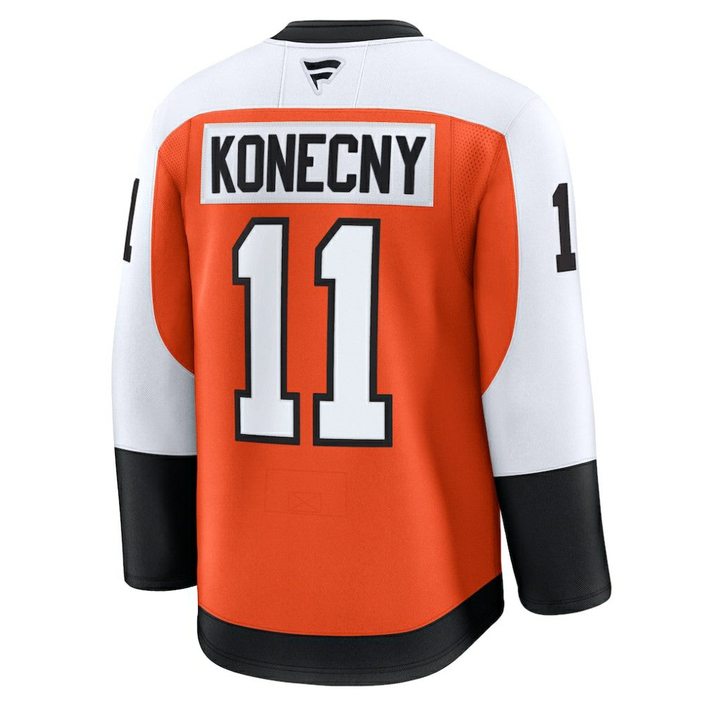 NHL Burnt Orange Travis Konecny Philadelphia Flyers Fanatics Home Premium Jersey