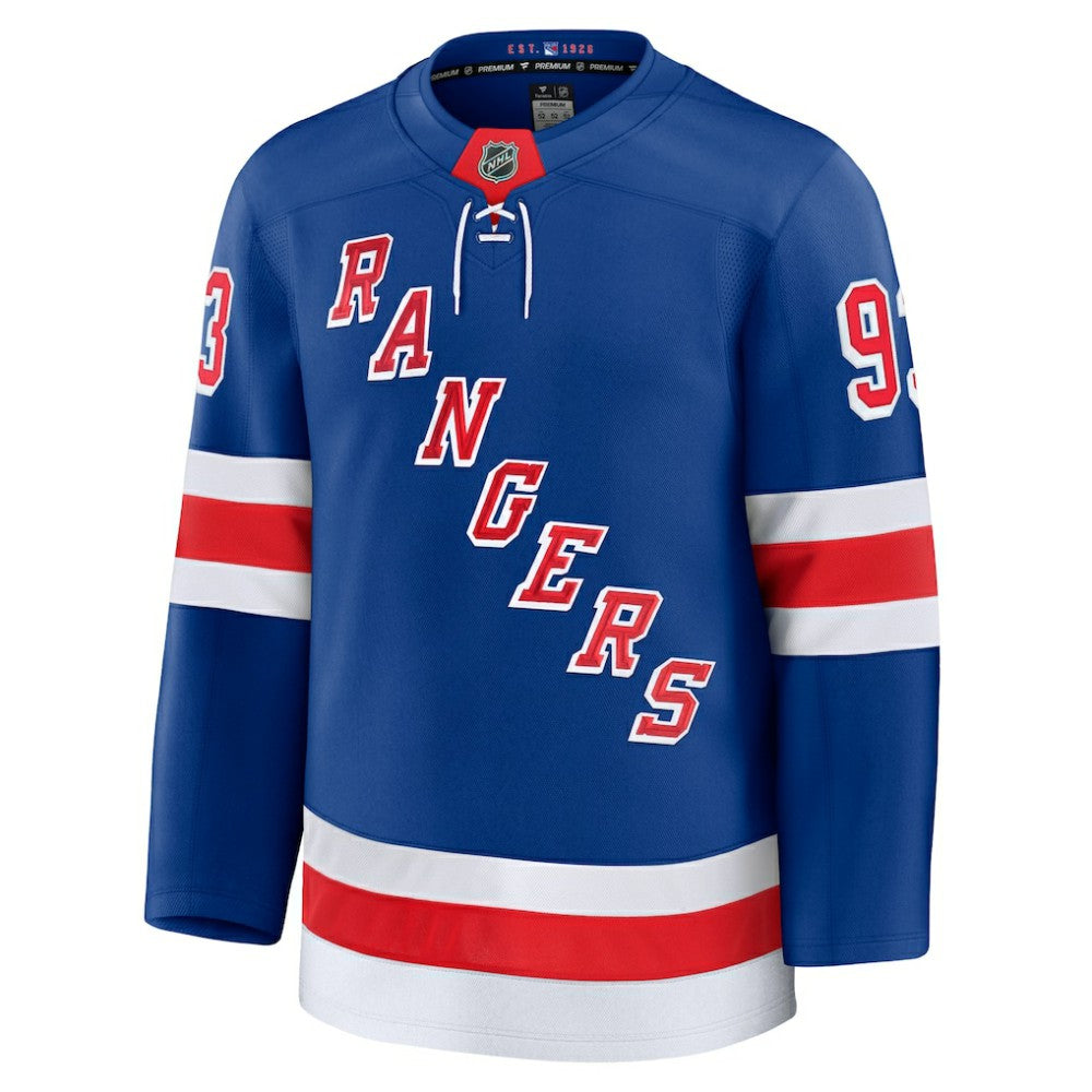 NHL Blue Mika Zibanejad New York Rangers Fanatics Home Premium Jersey