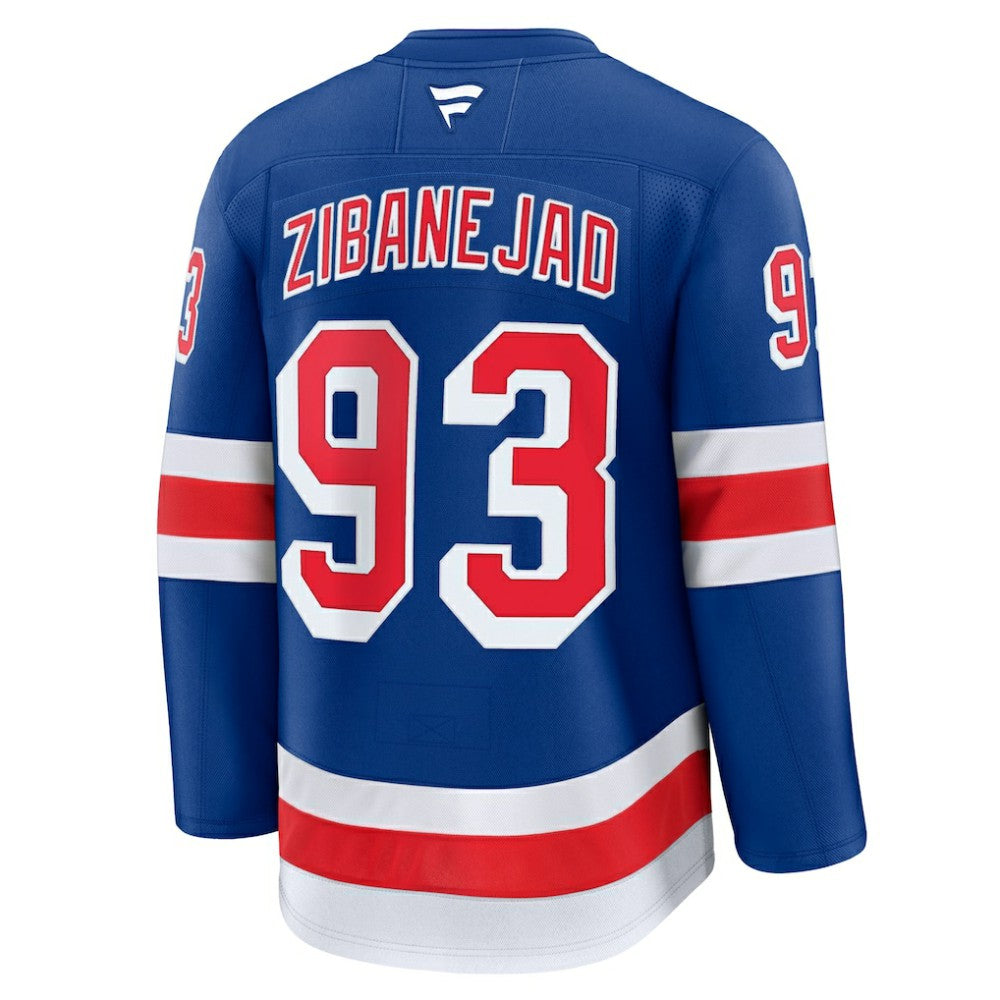 NHL Blue Mika Zibanejad New York Rangers Fanatics Home Premium Jersey