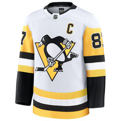 NHL White Sidney Crosby Pittsburgh Penguins Fanatics Away Premium Jersey
