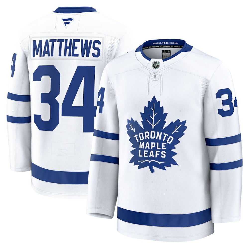 NHL White Auston Matthews Toronto Maple Leafs Fanatics Away Premium Jersey