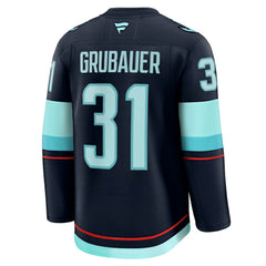 NHL Deep Sea Blue Philipp Grubauer Seattle Kraken Fanatics Home Premium Jersey