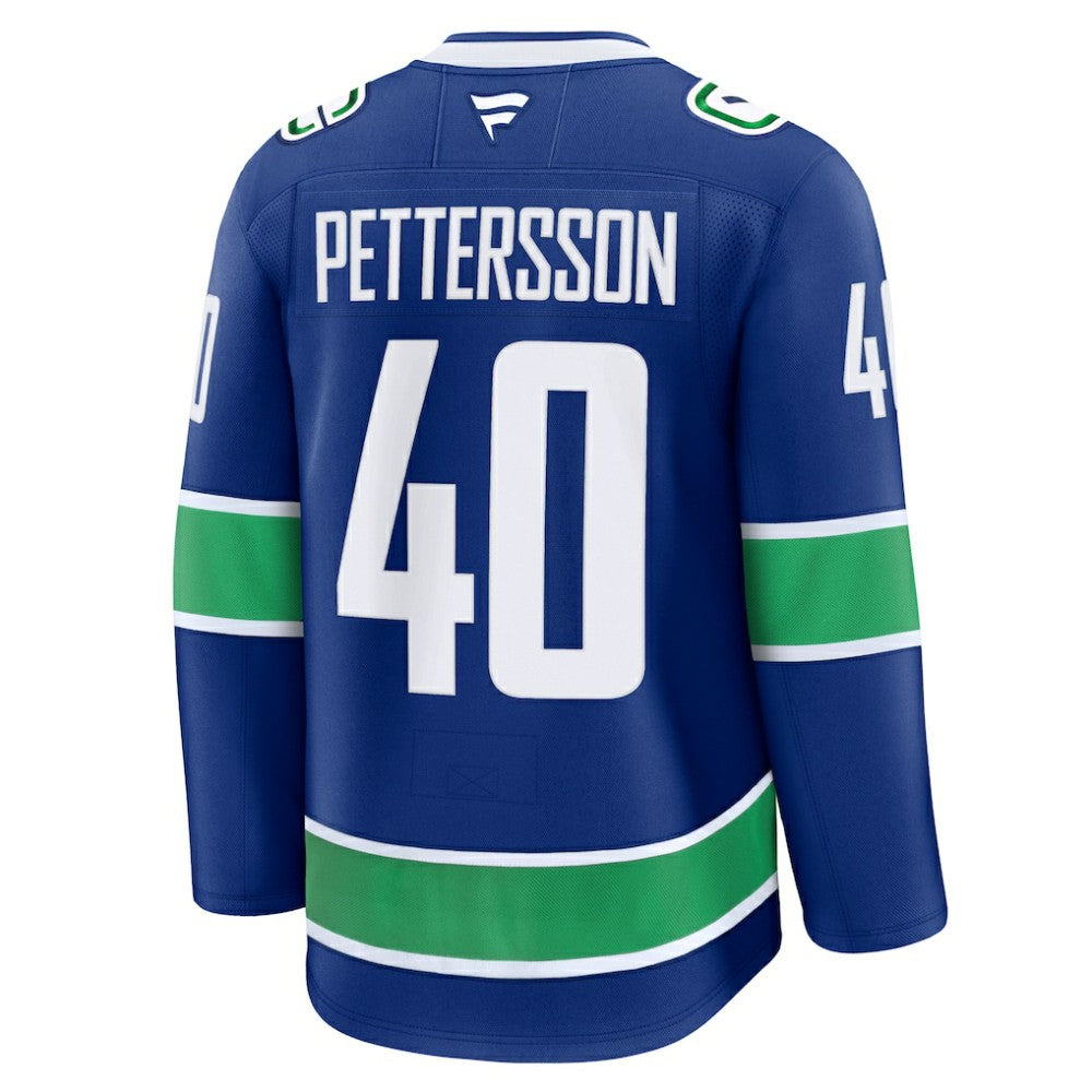 NHL Blue Elias Pettersson Vancouver Canucks Fanatics Home Premium Jersey