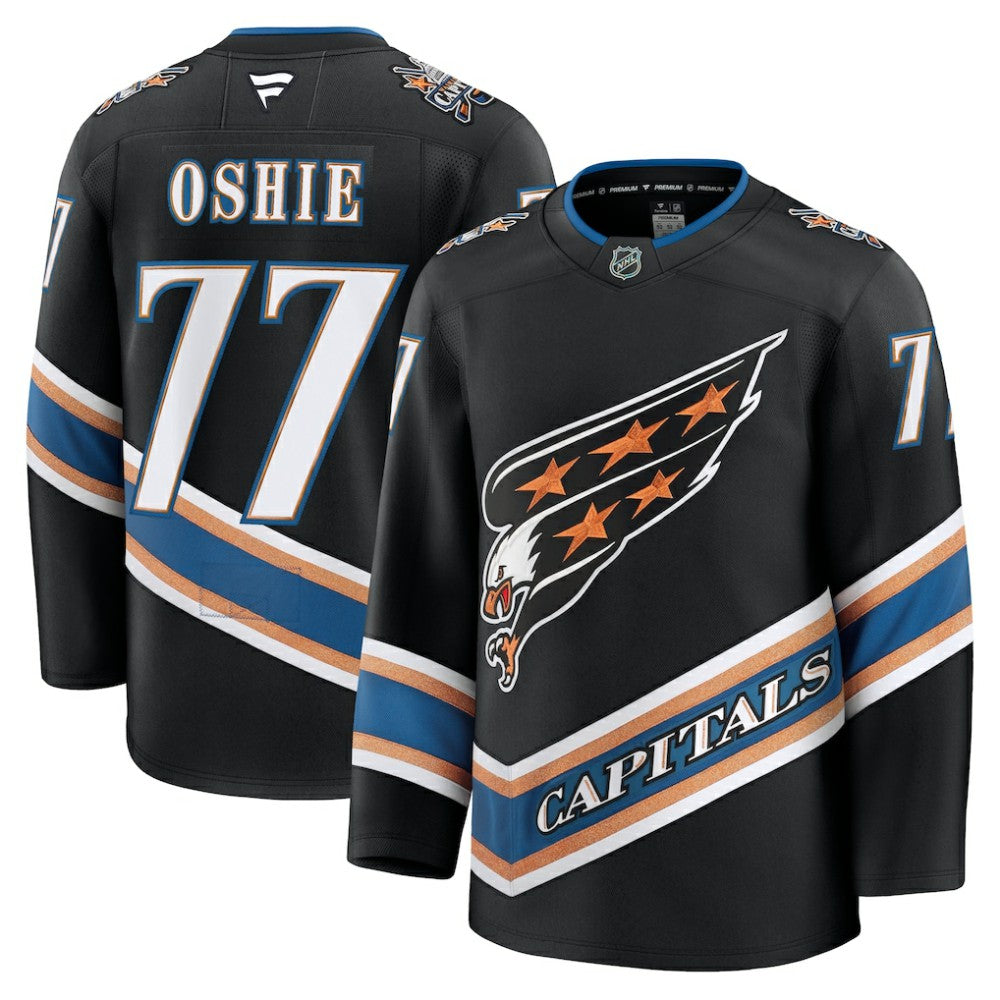 NHL Black TJ Oshie Washington Capitals Fanatics Alternate 50th Anniversary Premium Jersey