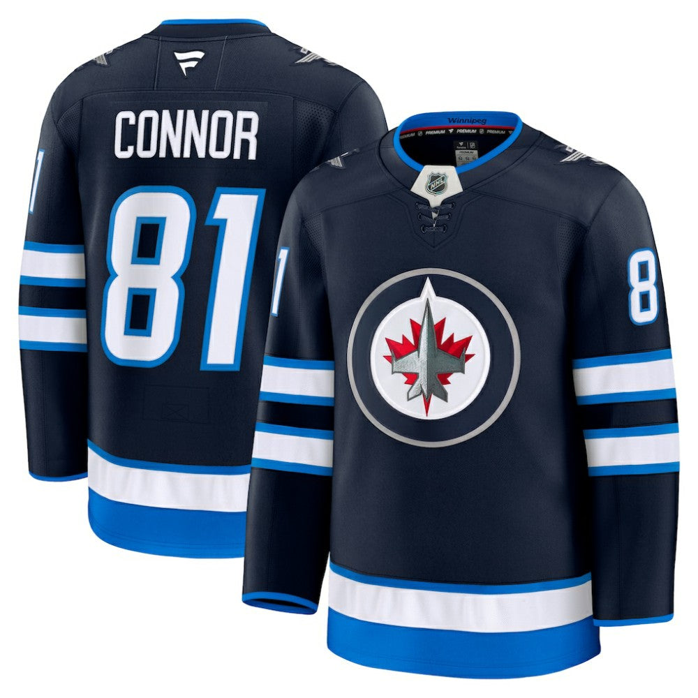 NHL Navy Kyle Connor Winnipeg Jets Fanatics Home Premium Jersey