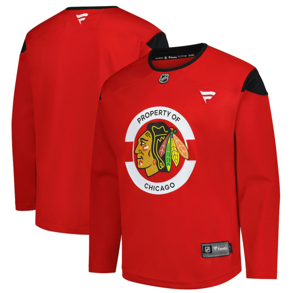 NHL Red Chicago Blackhawks Fanatics Practice Jersey