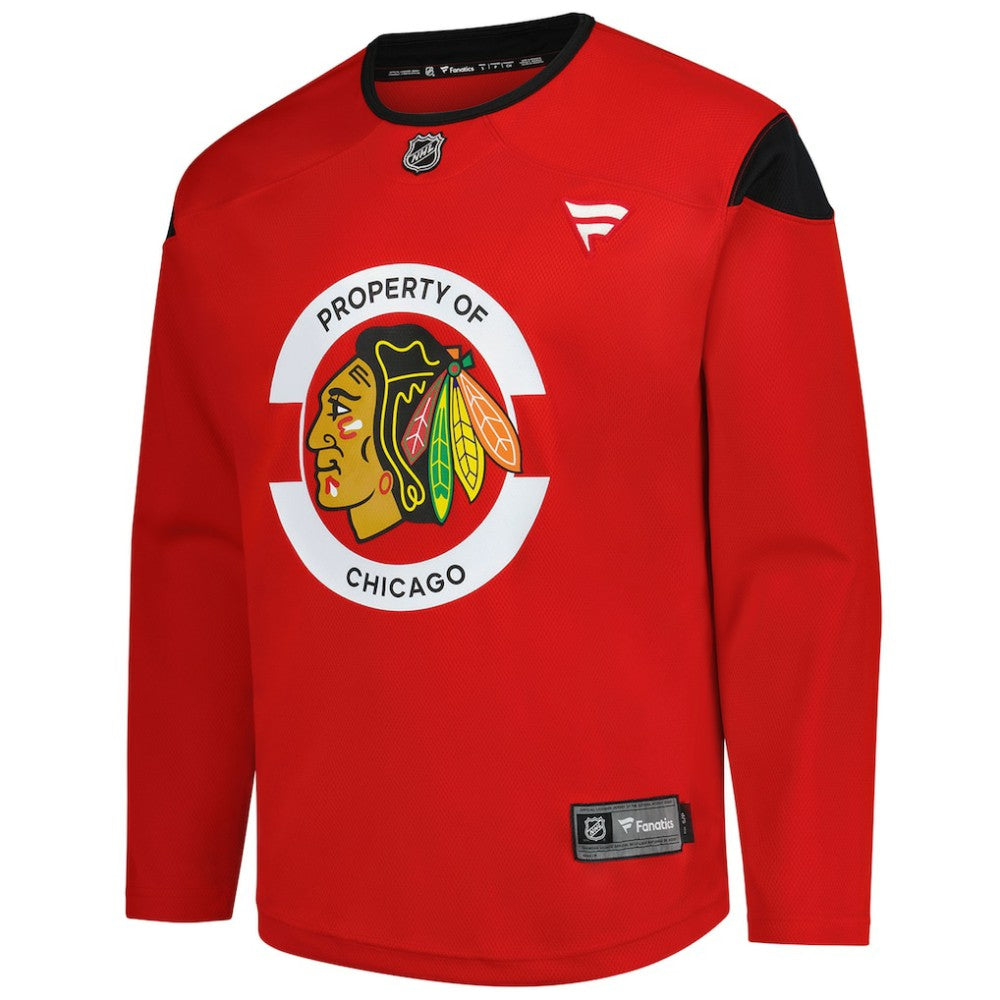 NHL Red Chicago Blackhawks Fanatics Practice Jersey
