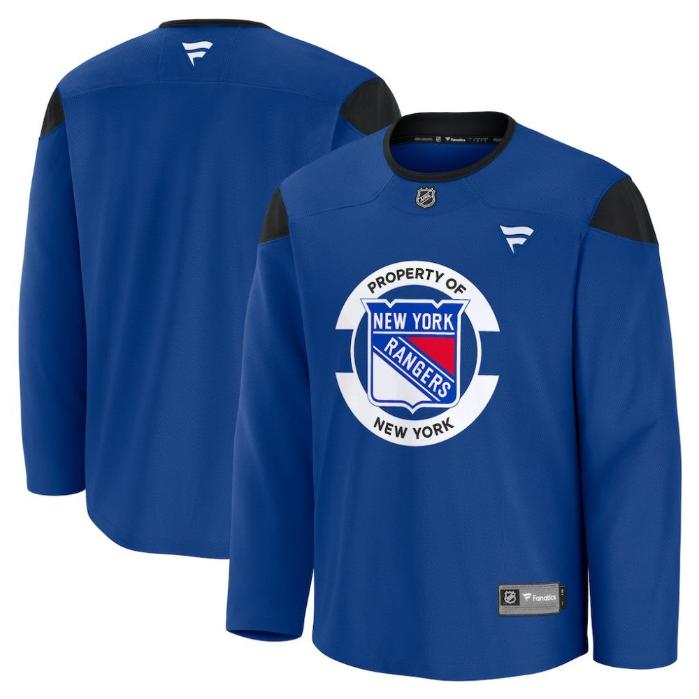NHL Blue New York Rangers Fanatics Practice Jersey