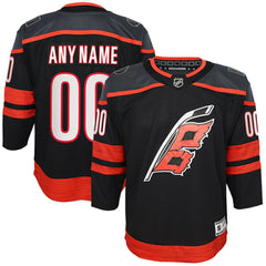 NHL Black Carolina Hurricanes Youth Home Premier Custom Jersey