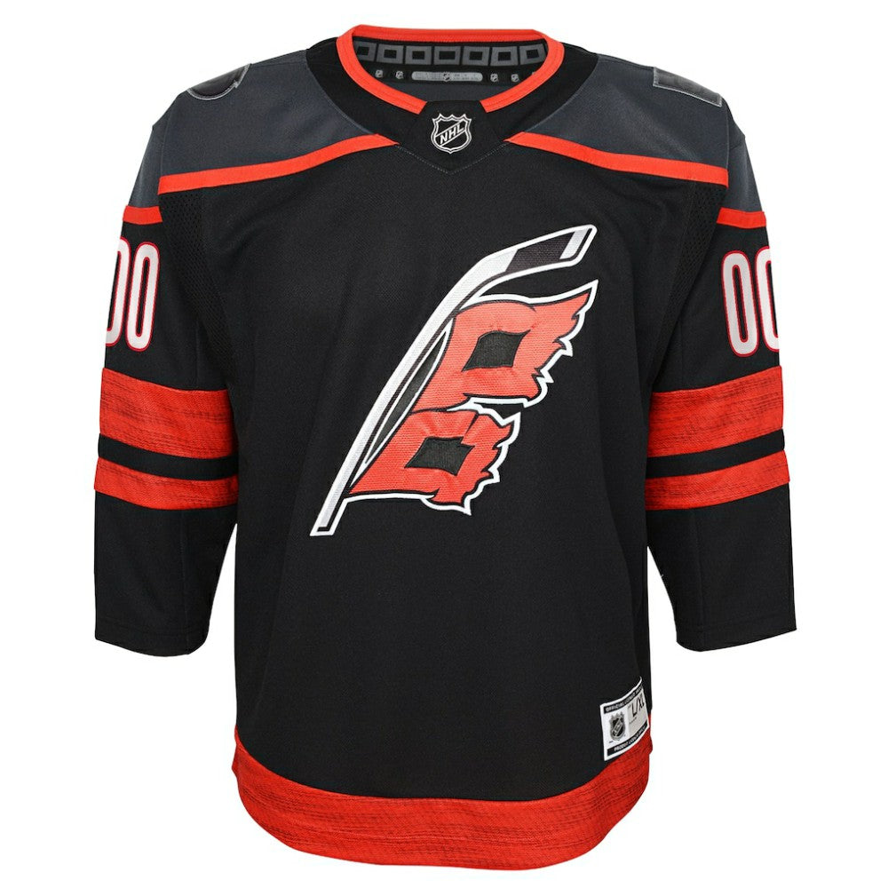 NHL Black Carolina Hurricanes Youth Home Premier Custom Jersey