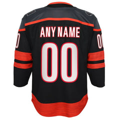 NHL Black Carolina Hurricanes Youth Home Premier Custom Jersey