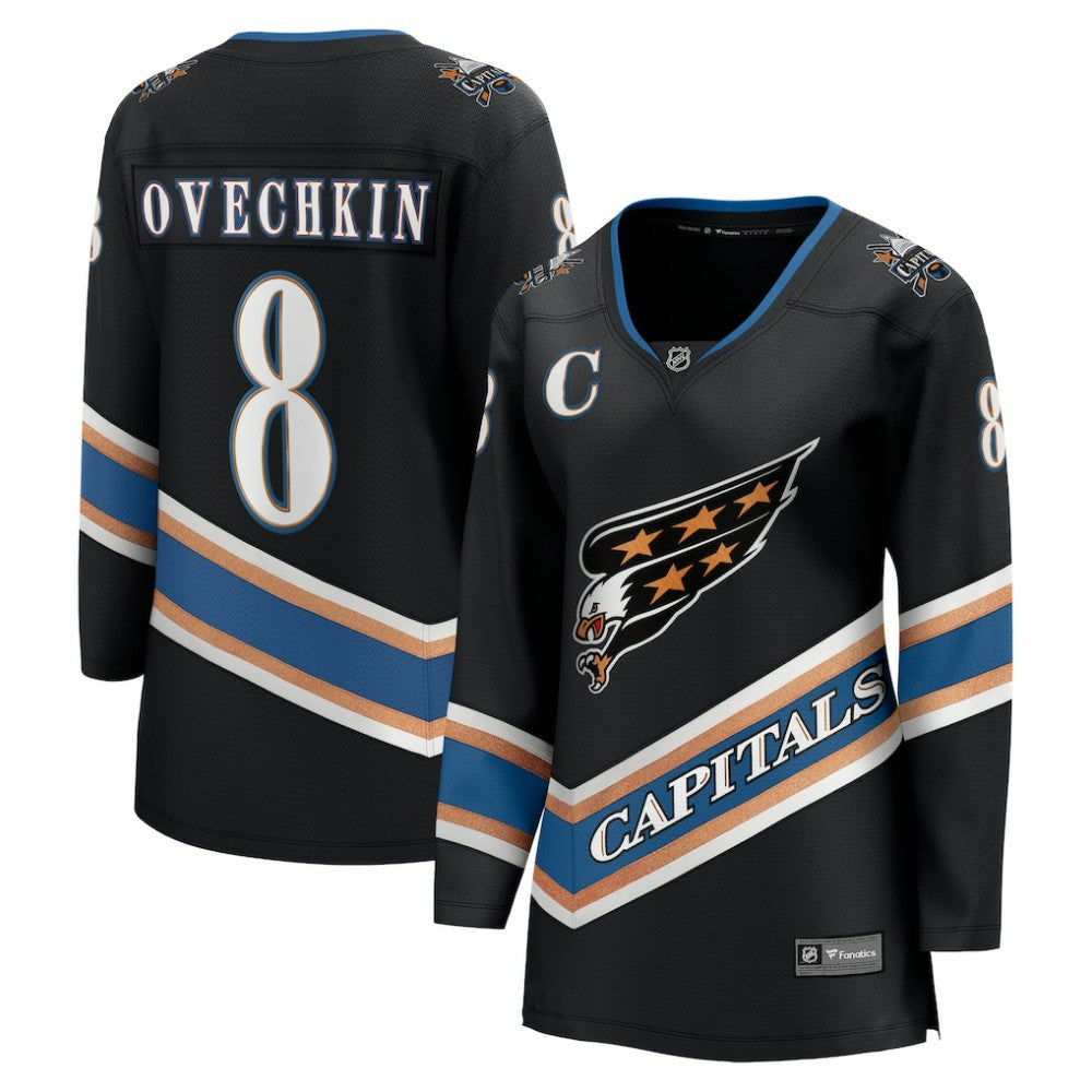 NHL Black Alexander Ovechkin Washington Capitals Fanatics Women's 50th Anniversary Breakaway Jersey