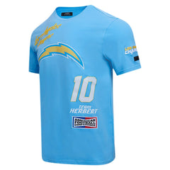 Justin Herbert  Pro Standard Fast Lane Name & Number Player T-Shirt - Los Angeles Chargers