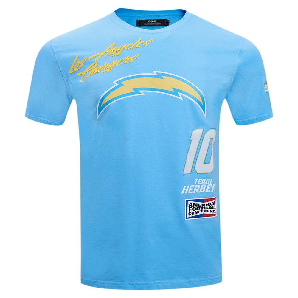 Justin Herbert  Pro Standard Fast Lane Name & Number Player T-Shirt - Los Angeles Chargers