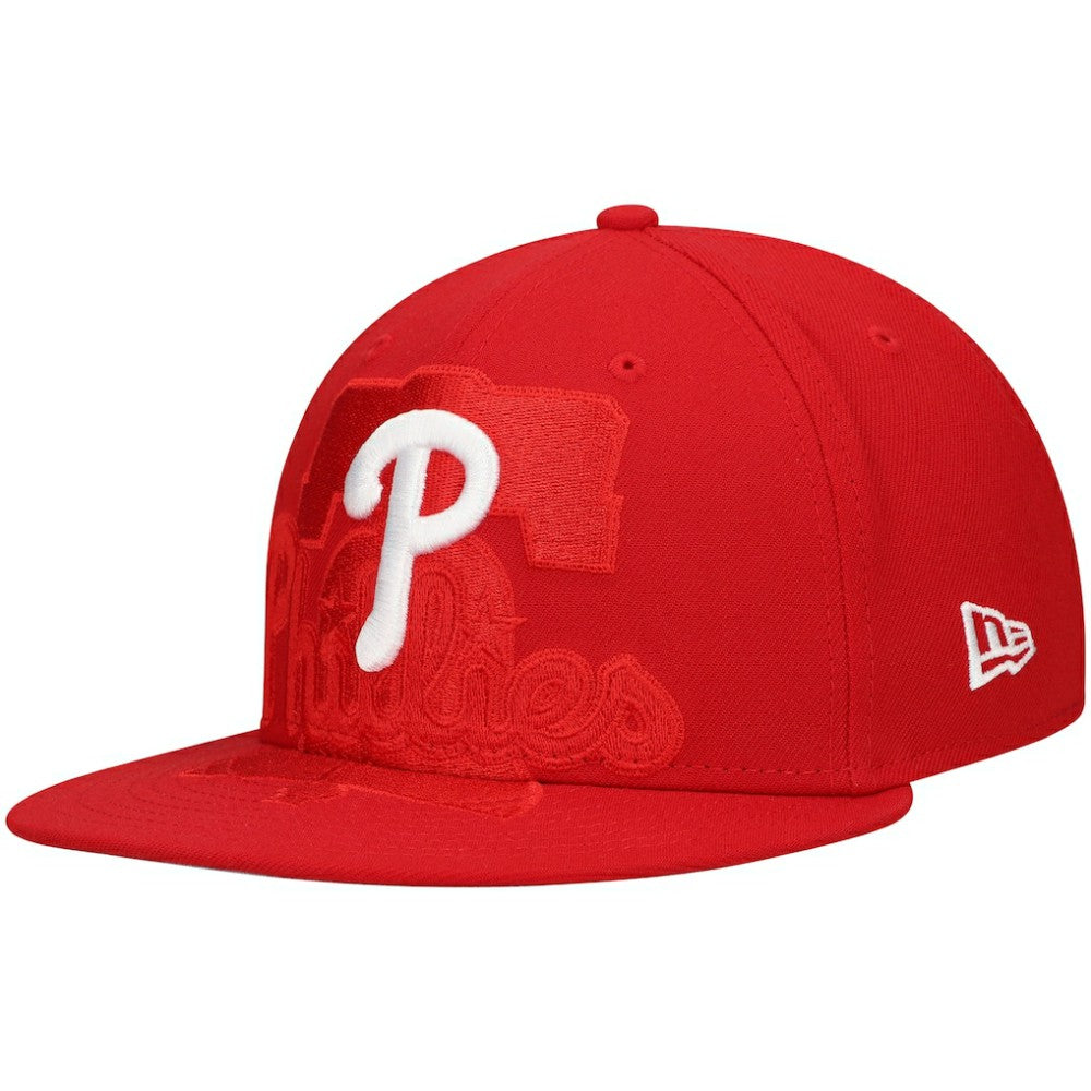 MLB Philadelphia Phillies New Era Shadow Logo 59FIFTY Fitted Hat
