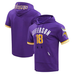 Justin Jefferson  Pro Standard Player Name & Number Hoodie T-Shirt - Minnesota Vikings