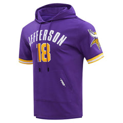 Justin Jefferson  Pro Standard Player Name & Number Hoodie T-Shirt - Minnesota Vikings