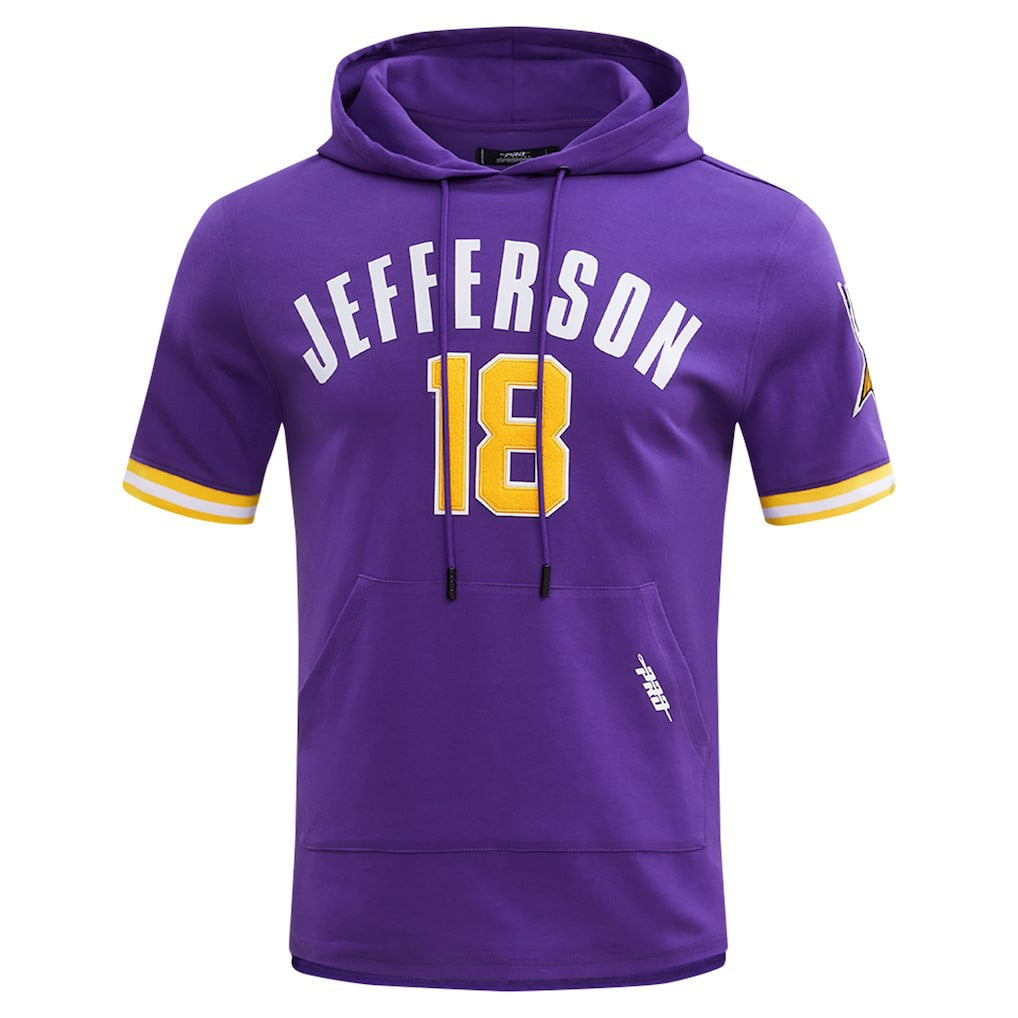 Justin Jefferson  Pro Standard Player Name & Number Hoodie T-Shirt - Minnesota Vikings