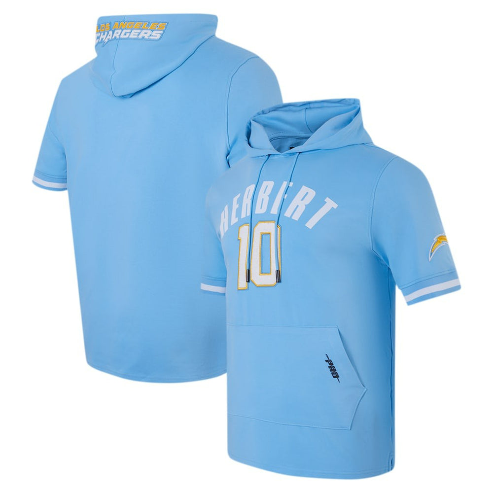 Justin Herbert  Pro Standard Player Name & Number Hoodie T-Shirt - Los Angeles Chargers
