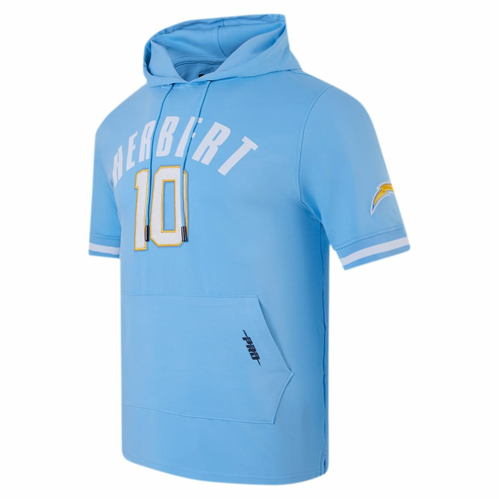 Justin Herbert  Pro Standard Player Name & Number Hoodie T-Shirt - Los Angeles Chargers