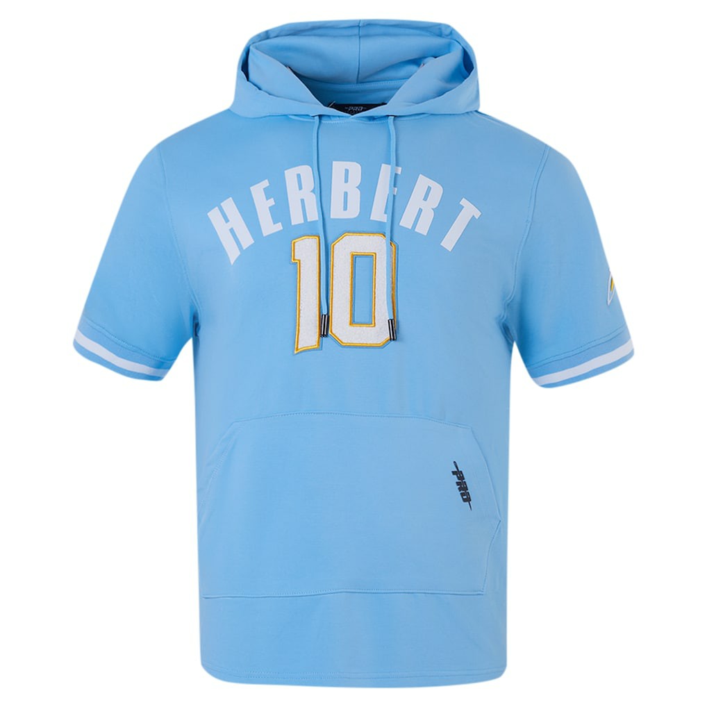 Justin Herbert  Pro Standard Player Name & Number Hoodie T-Shirt - Los Angeles Chargers