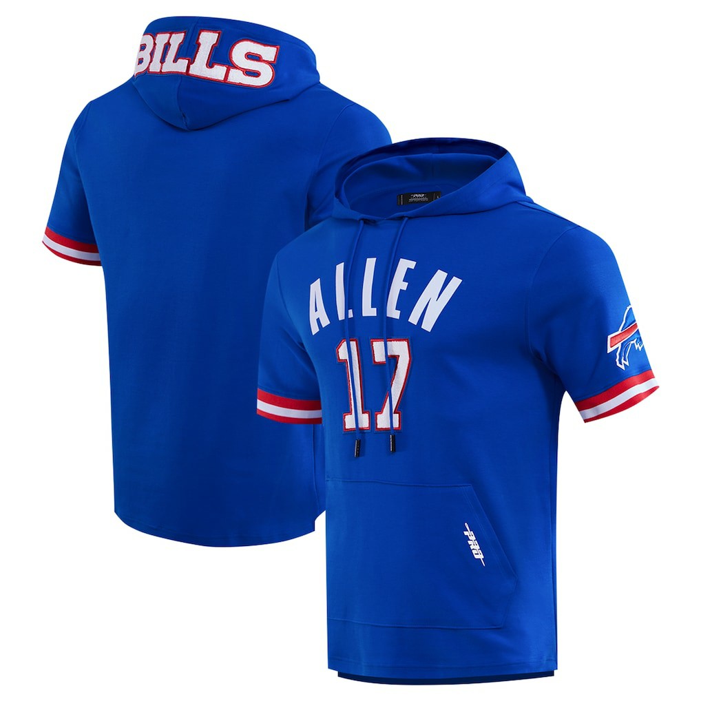 Josh Allen  Pro Standard Player Name & Number Hoodie T-Shirt - Buffalo Bills