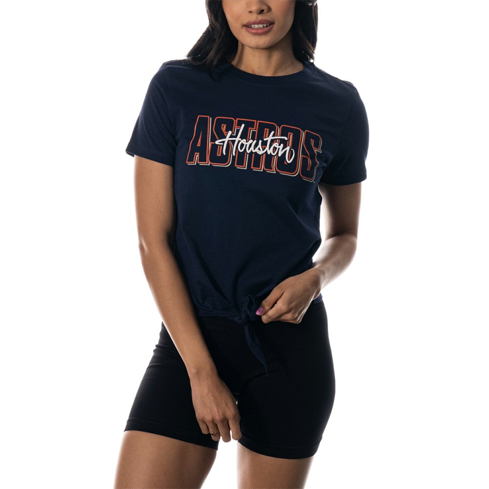 MLB Houston Astros The Wild Collective Women's Twist Front T-Shirt